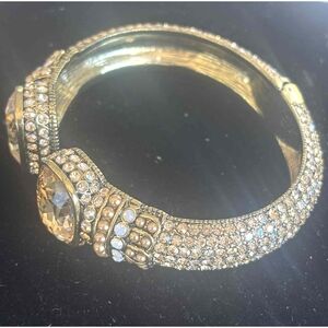 Elegant Gold-Tone Crystal Bracelet